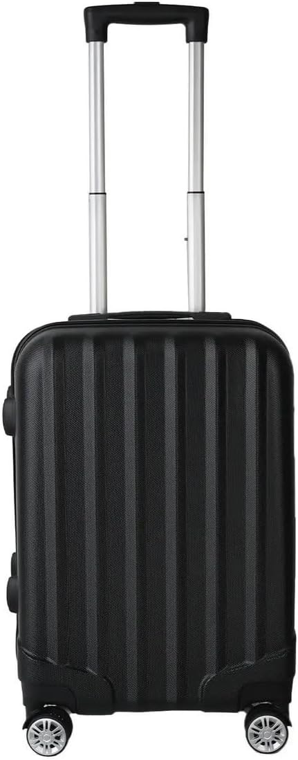 Mala de Viagem de Bordo Silent Noronha 10kg - Padrão ANAC | Rígida em ABS | 4 Rodas Duplas 360° | Cadeado Numérico Integrado | Leve e Resistente (Cor Preto)