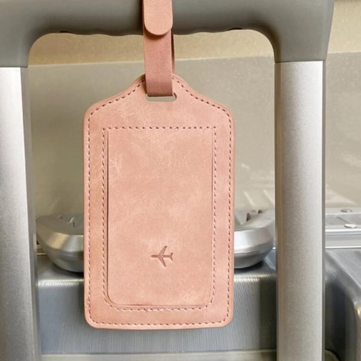 Tag De Mala Couro Para Identificação De Bagagem, Fecho De Fivela, Com Capa De Privacidade, Etiqueta De Bagagem De Couro Para Malas, Resistente E Durável – HEISIL (MARROM) - Imagem 7