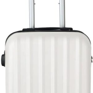 Mala de Viagem de Bordo Silent Noronha 10kg - Padrão ANAC | Rígida em ABS | 4 Rodas Duplas 360° | Cadeado Numérico Integrado | Leve e Resistente (Branco)