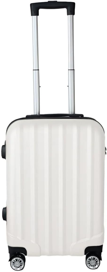 Mala de Viagem de Bordo Silent Noronha 10kg - Padrão ANAC | Rígida em ABS | 4 Rodas Duplas 360° | Cadeado Numérico Integrado | Leve e Resistente (Branco)