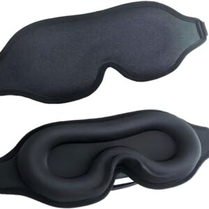 Máscara de Dormir 3D Blackout Total – Tapa Olho Confortável com Bloqueio de Luz – Ideal para Sono Profundo, Viagem e Descanso Premium