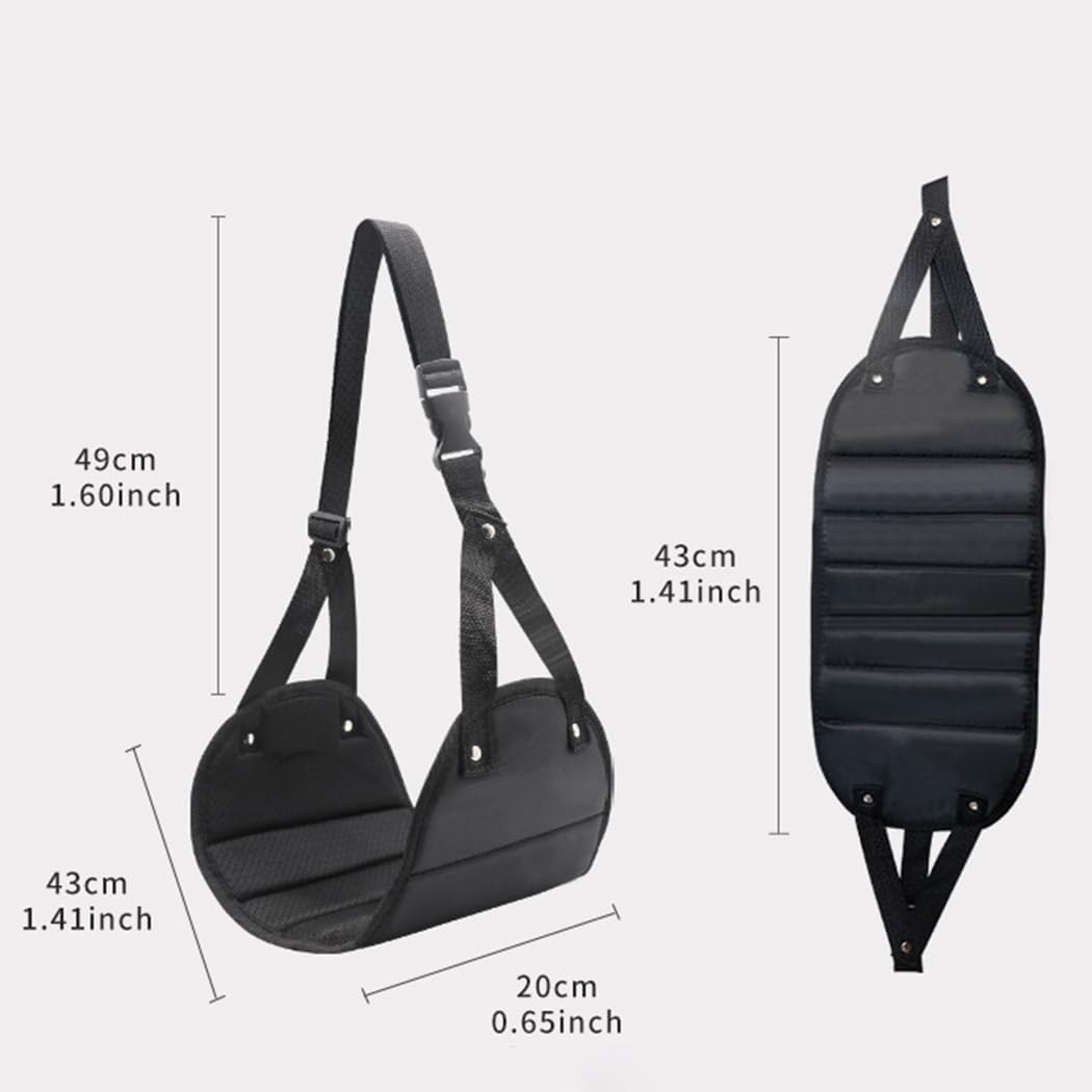 Rede de apoio para os pés para viagens de avião Rede de apoio para os pés perfeita para viagens de avião Cabide confortável para os pés (Preto) - Imagem 3