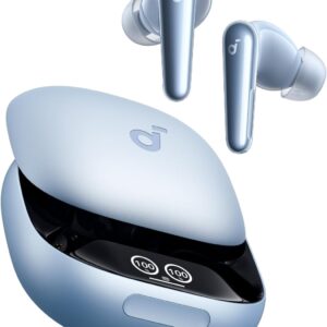 soundcore Liberty 4 Pro da Anker, Fone de Ouvido Bluetooth 5.3, Adaptativo ANC 7 Sensores, Carregamento Rápido 2X, Som Hi-Fi Studio, 6 Mics+ IA para Chamadas em Qualquer Ambiente, TWS sem fio, Azul