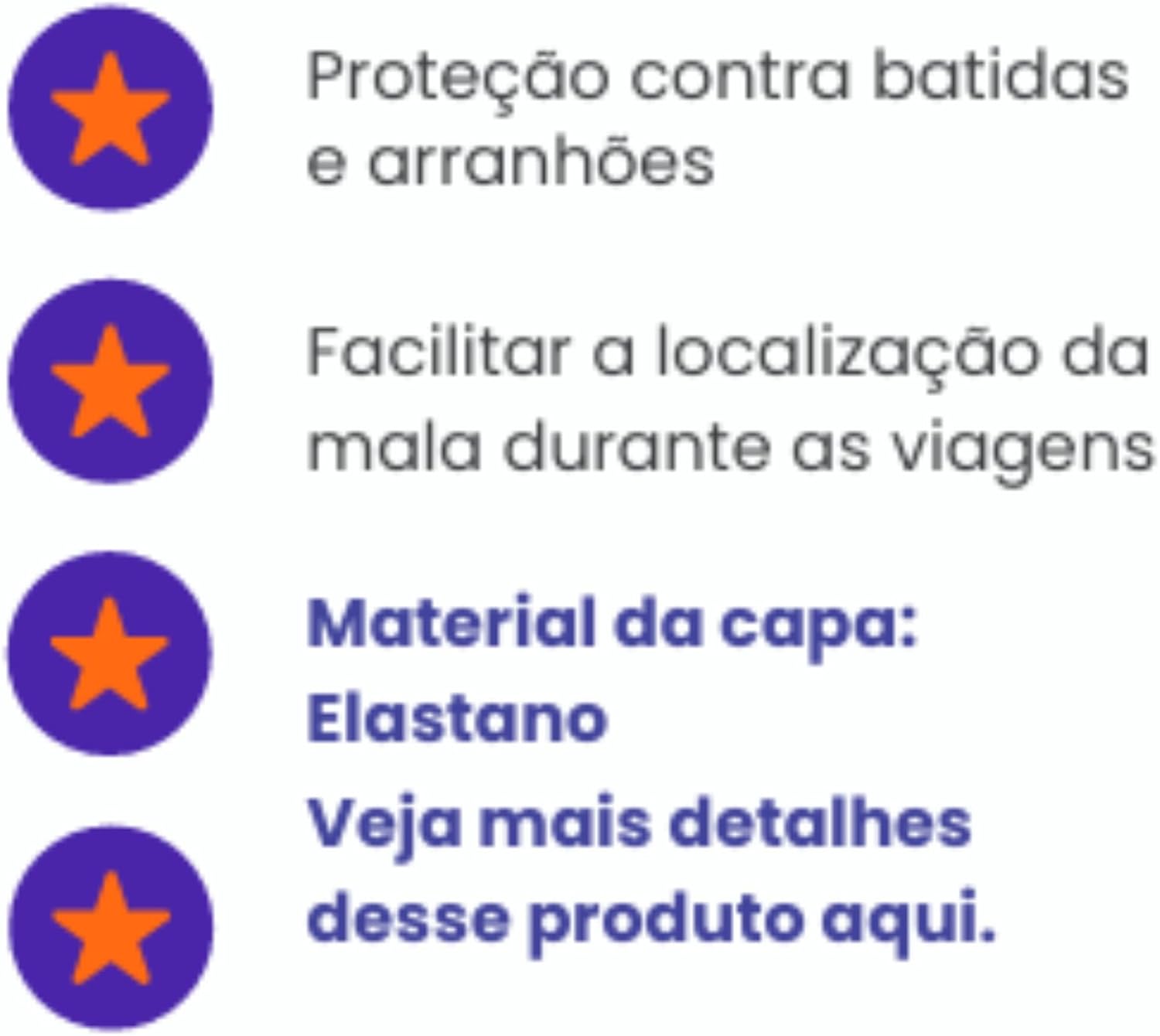 Capa Protetora para Mala de Viagem, Resistente Anti-Risco (Preto, Pequeno) - Imagem 5