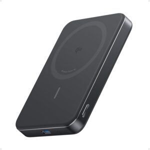 Anker MagGo Power Bank,Carregador Portátil Ultra Fino por Indução 10.000mAh,Certificação Qi2,Carregador MagSafe 15W Ultra Rápido,Compatível com iPhone 17/16/15/14,Samsung,Xiaomi e Mais