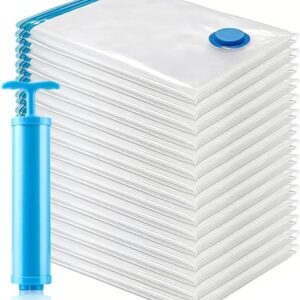 Kit 10 Sacos A Vácuo 50X60 Organizadores Para Casa E Viagens De Roupas Toalhas Cobertas Reultilizável Resistente Antimofo Impermeável Dupla Vedação Premium
