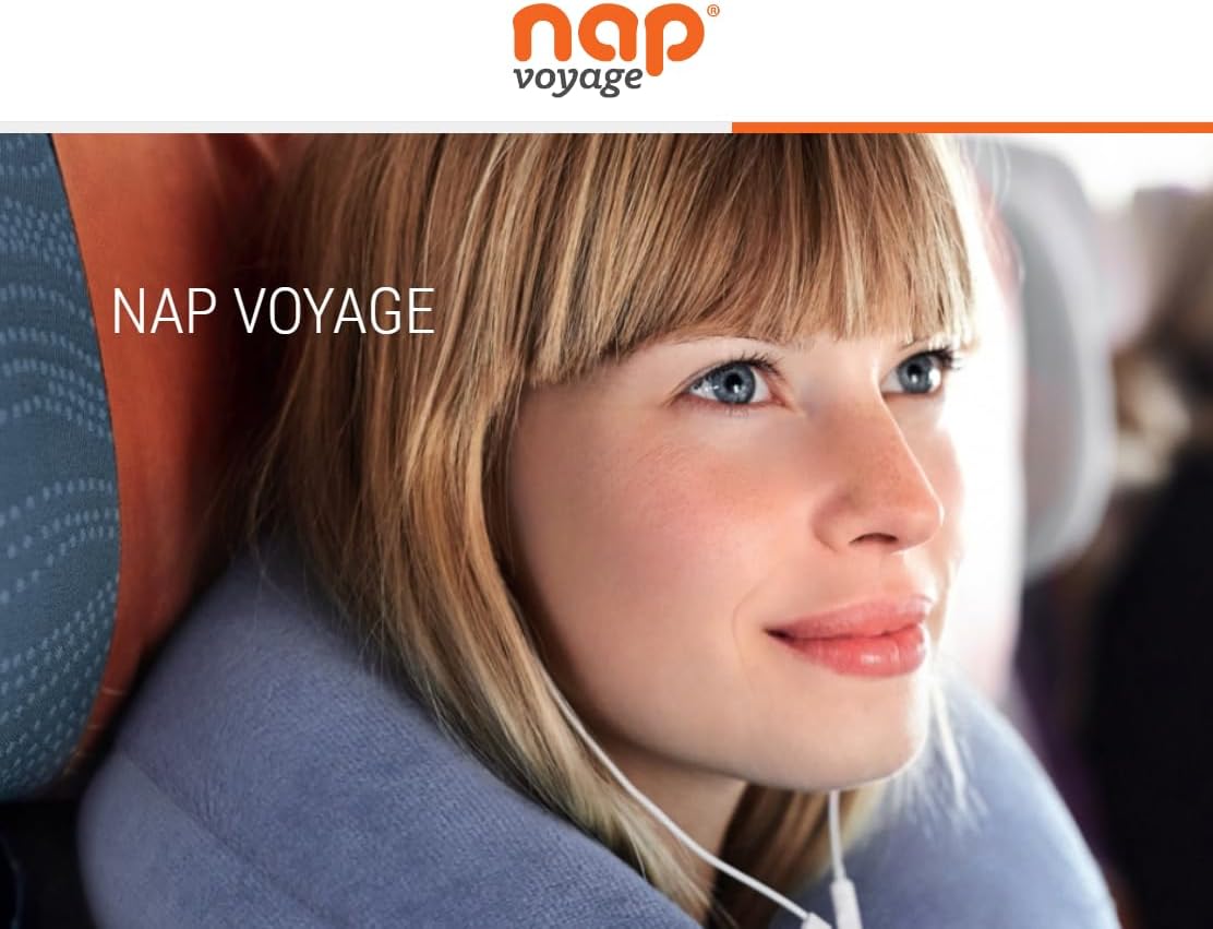 NAP Travesseiro Almofada Nasa para Viagem Pescoço com Botão Ultrafresh - Imagem 4