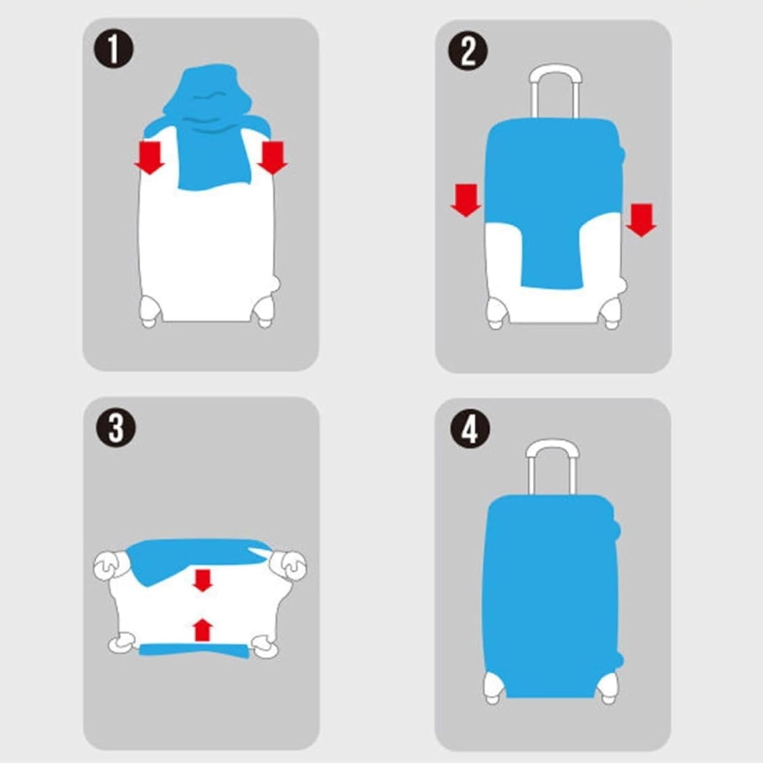 Capa Protetora para Mala de Viagem, Resistente Anti-Risco (Preto, Pequeno) - Imagem 7