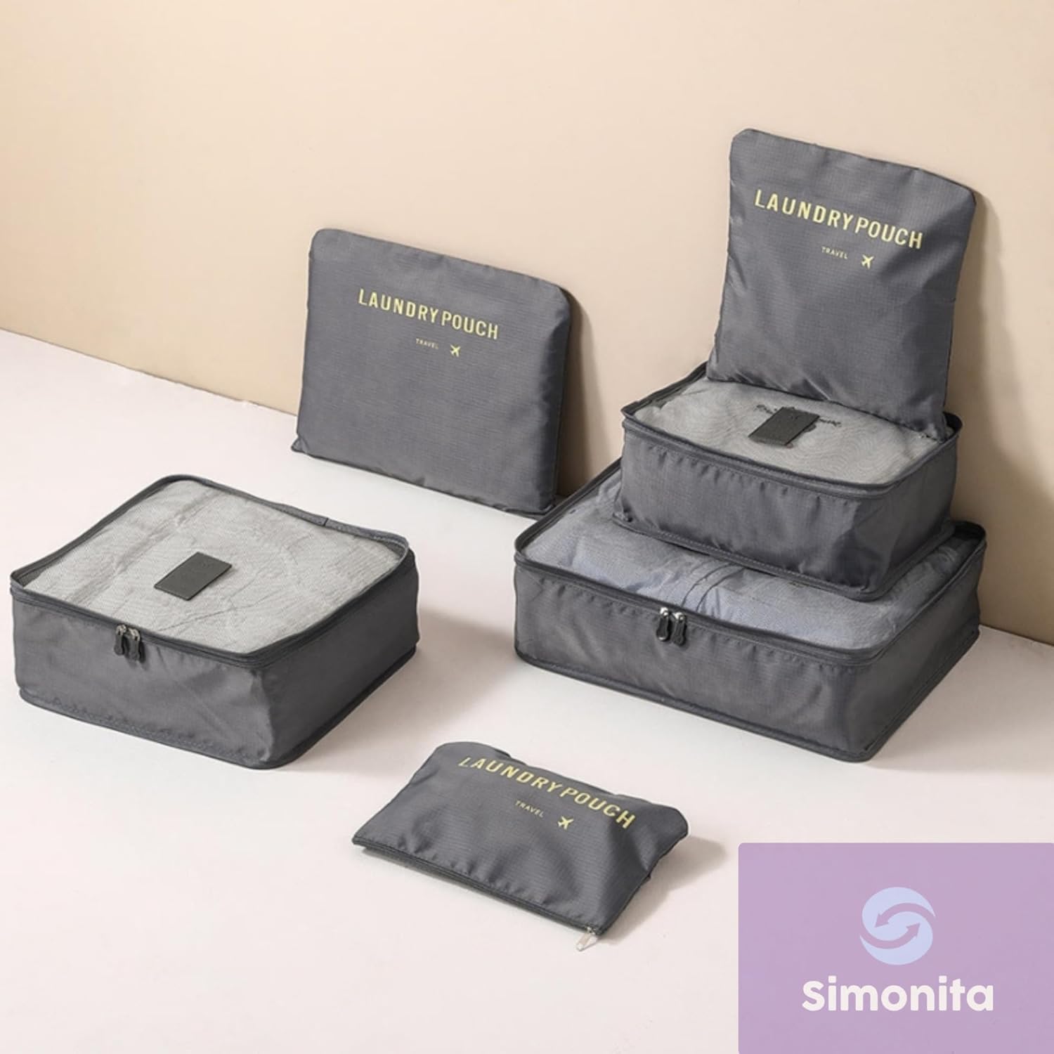 Kit Organizador de Mala de Viagem Prático 6 Peças Necessaires para Roupas, Maquiagens,cuecas calcinhas e meias Bagagen-Lene (Azul Turquesa) - Imagem 7