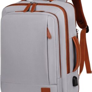 Mochila Grande para Notebook 15,6" Expansível e Impermeável | Mochila Executiva de Viagem Aprovada por Companhias Aéreas com Porta USB, Bolso para Líquidos, Mochila Escolar e de Trabalho