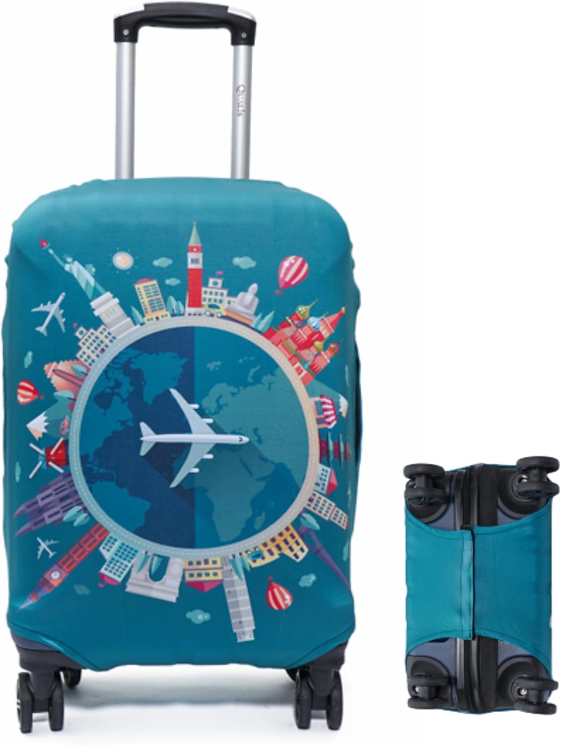 Capa Protetora para Mala de Viagem, Resistente Anti-Risco (Airplane, Médio)
