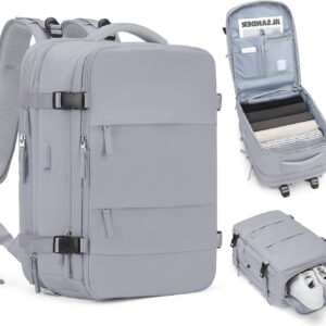 Mochila de viagem coofay casual e versátil, Cinza A, Expandable, Mochilas de viagem