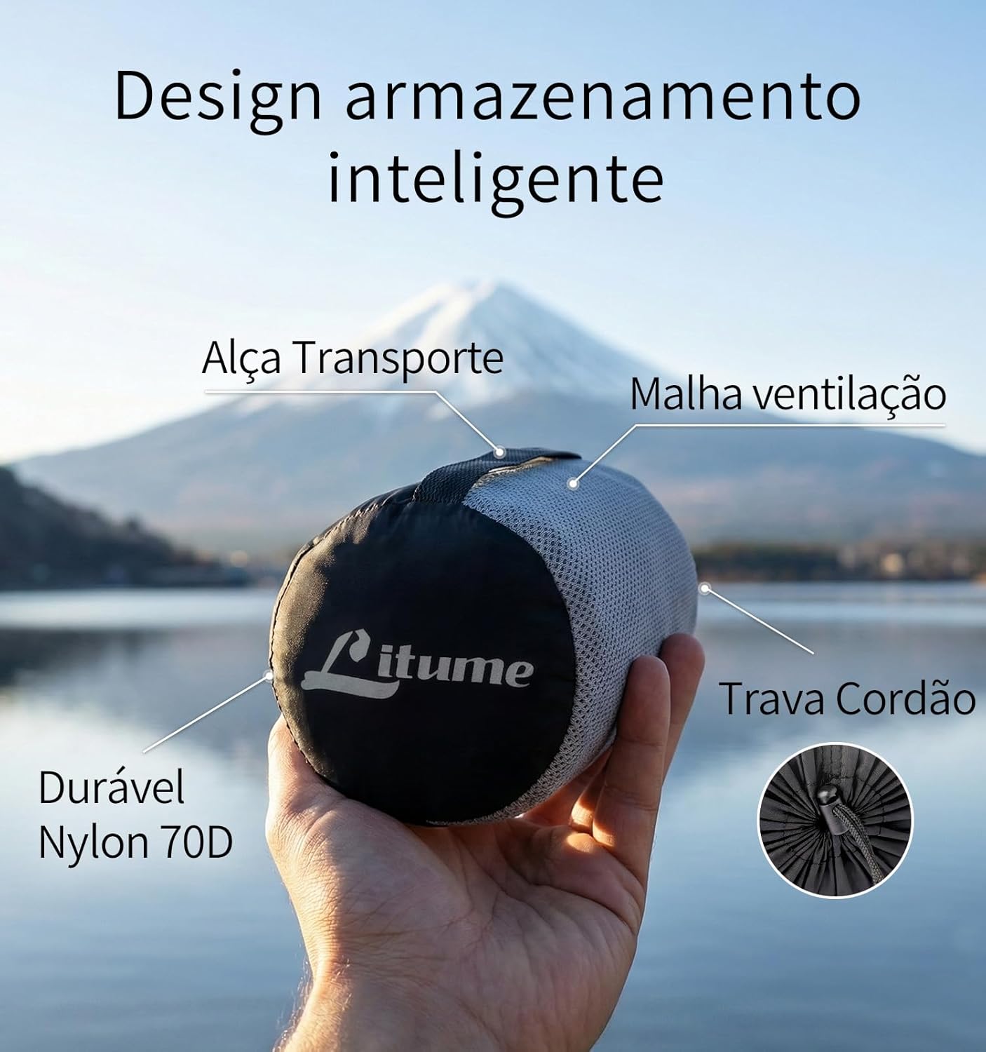 Litume Cobertor de viagem leve e respirável, cobertor de avião macio 170 x 122 cm para viajantes, lençol de acampamento dobrável com saco de coisas para trem, acampamento, viagens(Cinza Azul Escuro) - Imagem 6