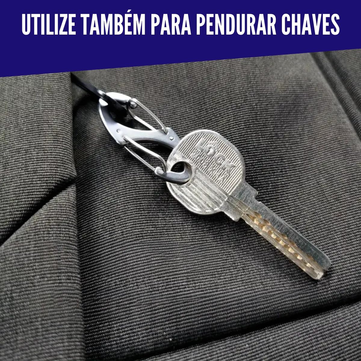 Clip antifurto para zíper trava mochilas bolsas Kit 2un - Imagem 3