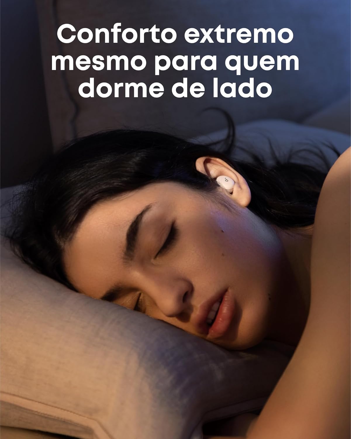 soundcore Sleep A30 da Anker Fone de Ouvido Bluetooth Inteligentes com Cancelamento de Ruído Ativo, Sistema de Mascaramento de Ronco Adaptativo, Ultraconforto para Quem Dorme de Lado, 45h de Bateria - Imagem 6