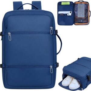 Mochila de Viagem Expansível Aprovada em Avião Bagagem de mão Impermeável Compartimento P/Notebook Laptop Porta de Carregamento USB