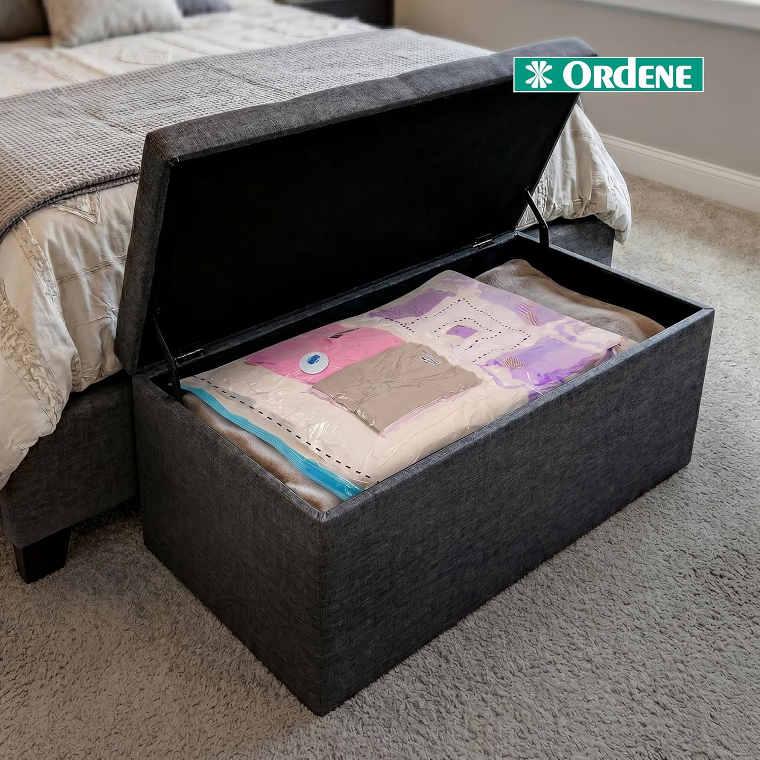 Ordene - Saco Plástico à Vácuo para Armazenamento, Tamanho Jumbo (110 x 100cm), Cor Transparente, Linha Vac Bag - Imagem 5