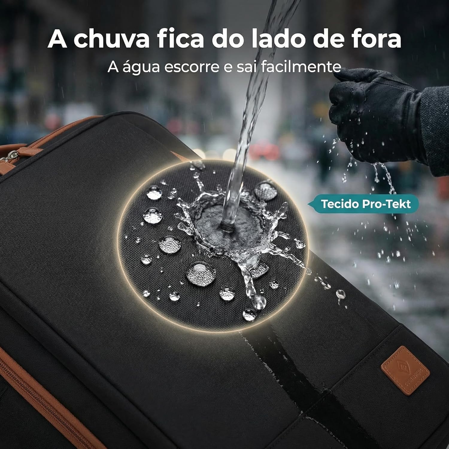 Mochila Grande para Notebook 15,6" Expansível e Impermeável | Mochila Executiva de Viagem Aprovada por Companhias Aéreas com Porta USB, Bolso para Líquidos, Mochila Escolar e de Trabalho - Imagem 4