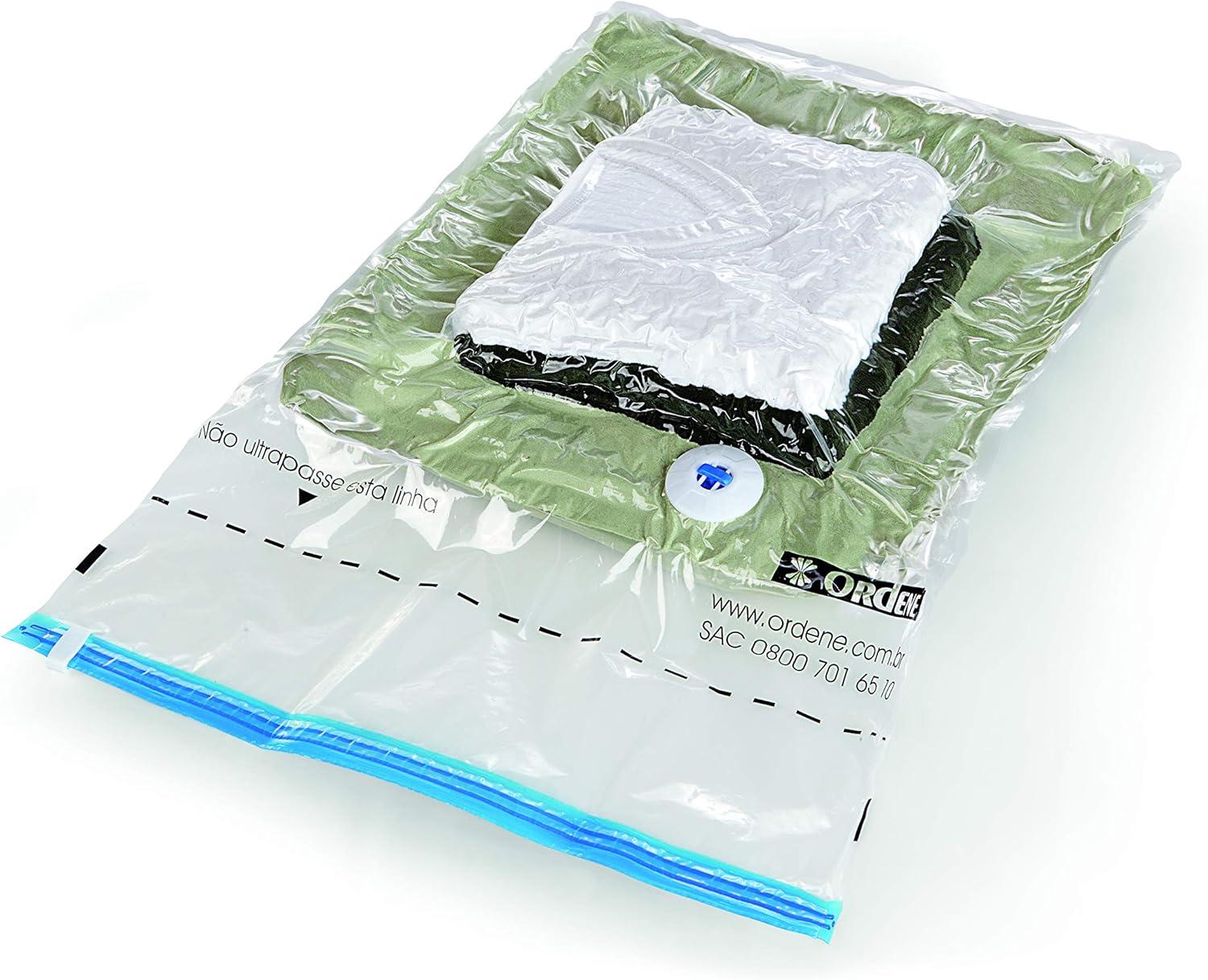Ordene - Conjunto de Sacos à Vácuo para Armazenamento, Contém 4 Sacos Médios (45 cmx65 cm) + Bomba Plástica, Linha Vac Bag - Imagem 10