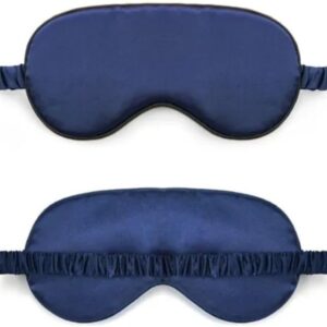 Máscara de dormir com enchimento de camada dupla e tira elástica para uma noite de sono perfeita (Azul)