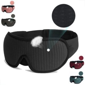 Máscara de Dormir 3D Tapa Olhos 100% Bloqueadora Luminosidade com alça ajustável Mascara de Sono (Preto Fosco)