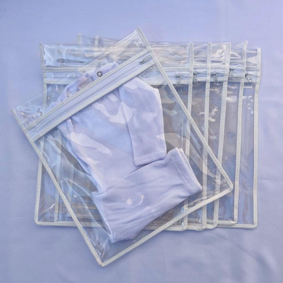 Kit 6 Saquinhos Bebe Organizador Mala Maternidade TAG + 3 Nécessaires Porta Fraldas Remédio Higiene. (Branco) - Imagem 2