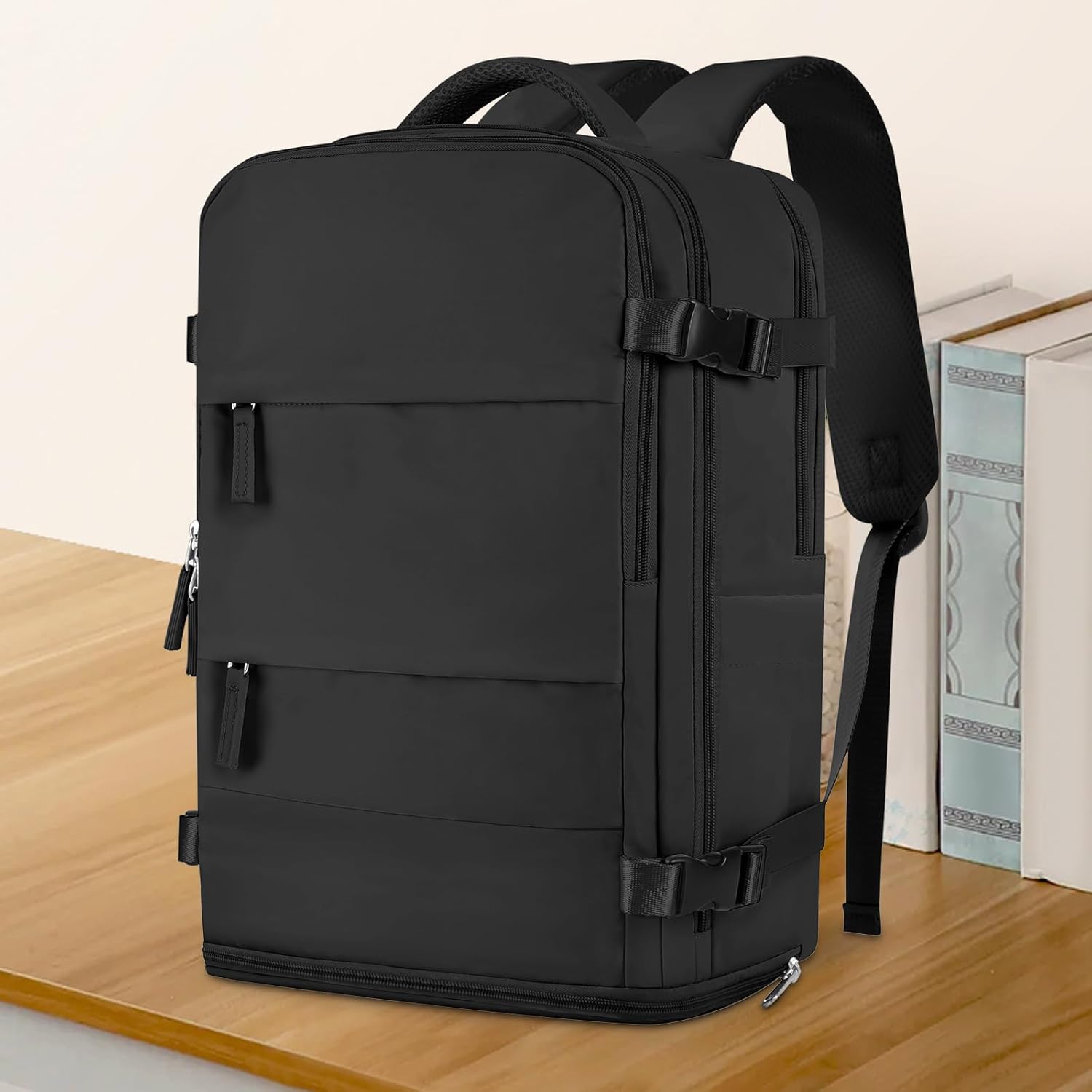 Mochila de viagem coowoz unissex, grande, mala de mão, mochila para trilha, Preto, Large - Imagem 2