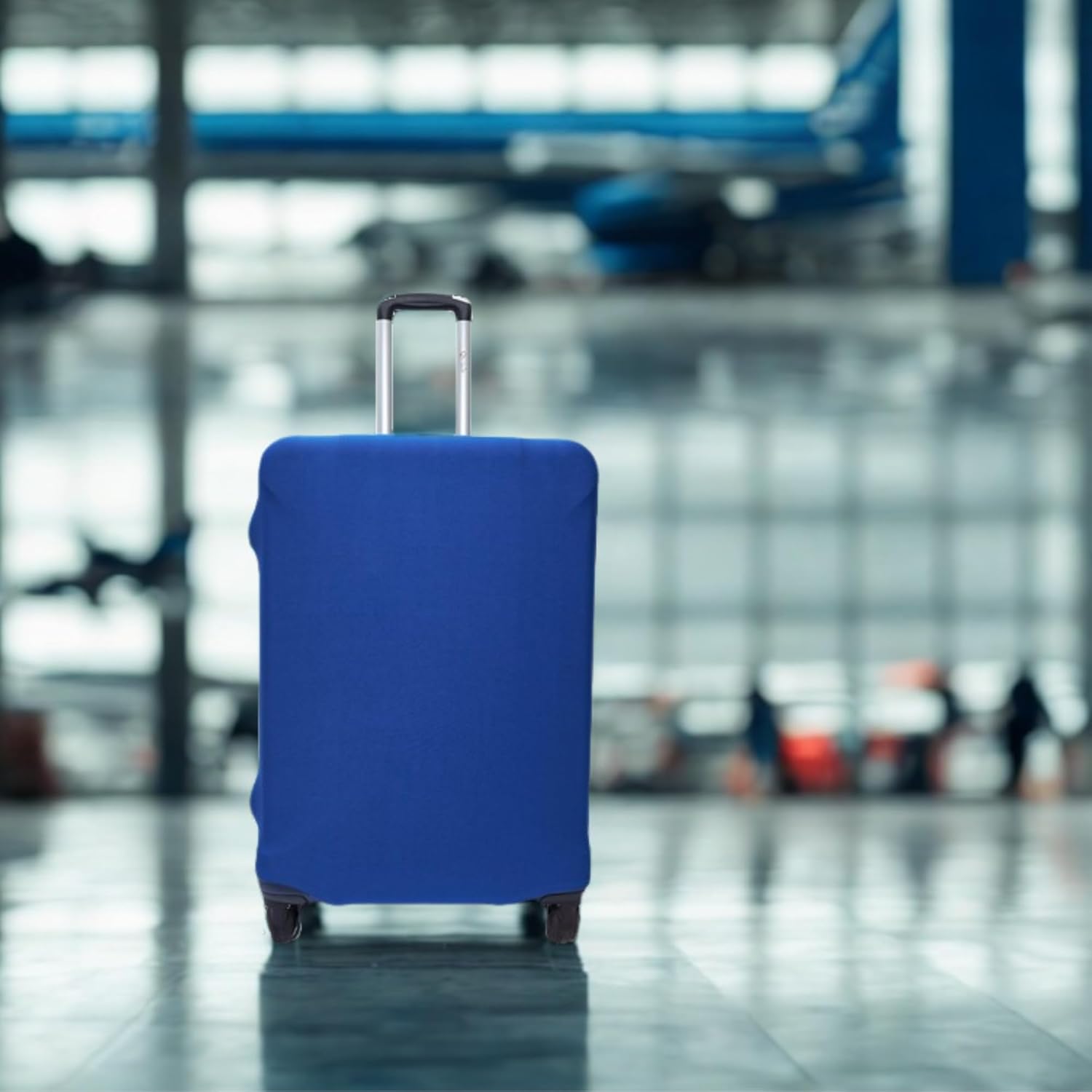Capa Protetora para Mala de Viagem, Resistente Anti-Risco (Azul, médio) - Imagem 5