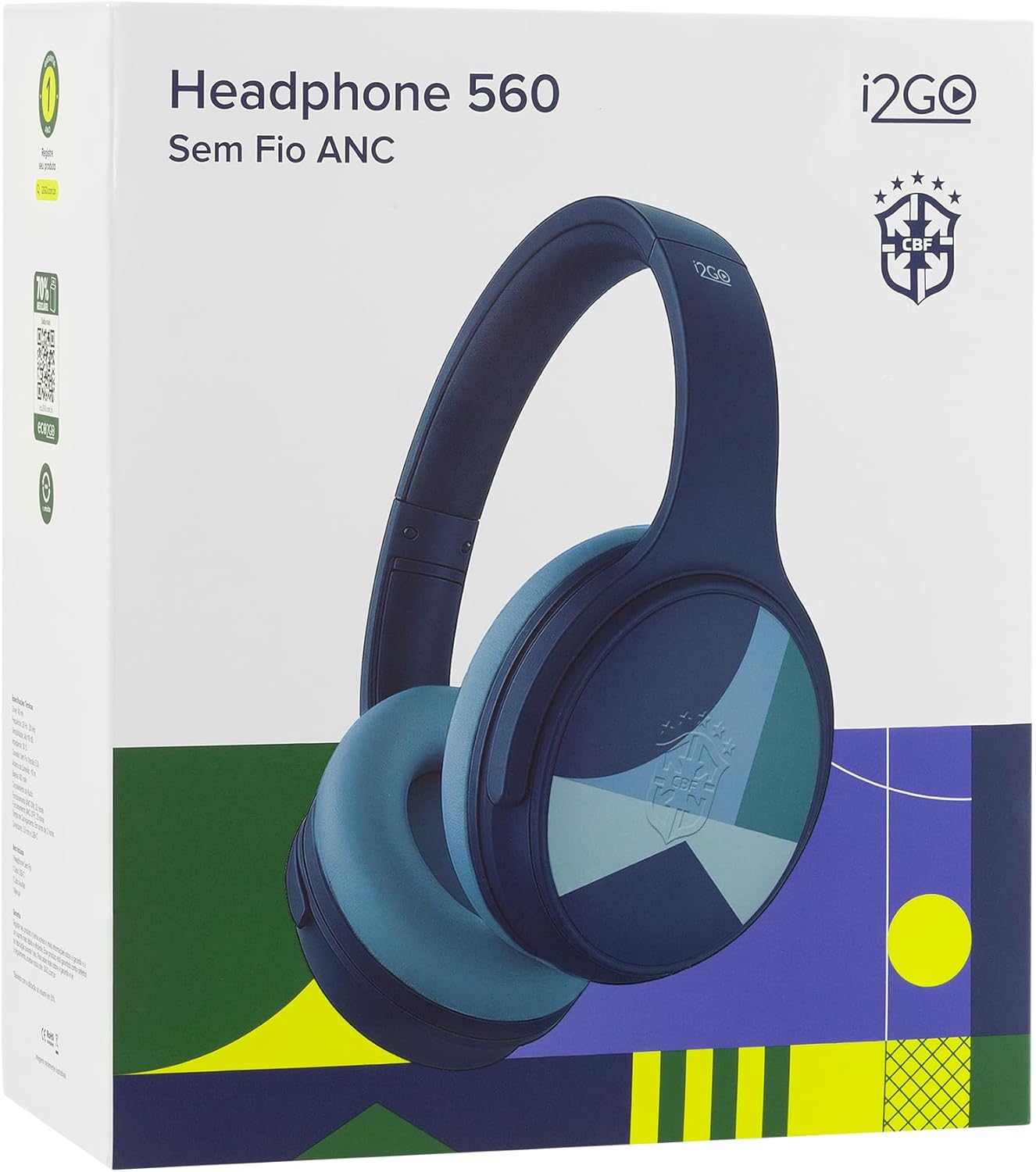 Headphone Bluetooth i2GO CBF Bass 560 com Cancelamento de Ruído Ativo ANC 33h de Bateria - Imagem 7