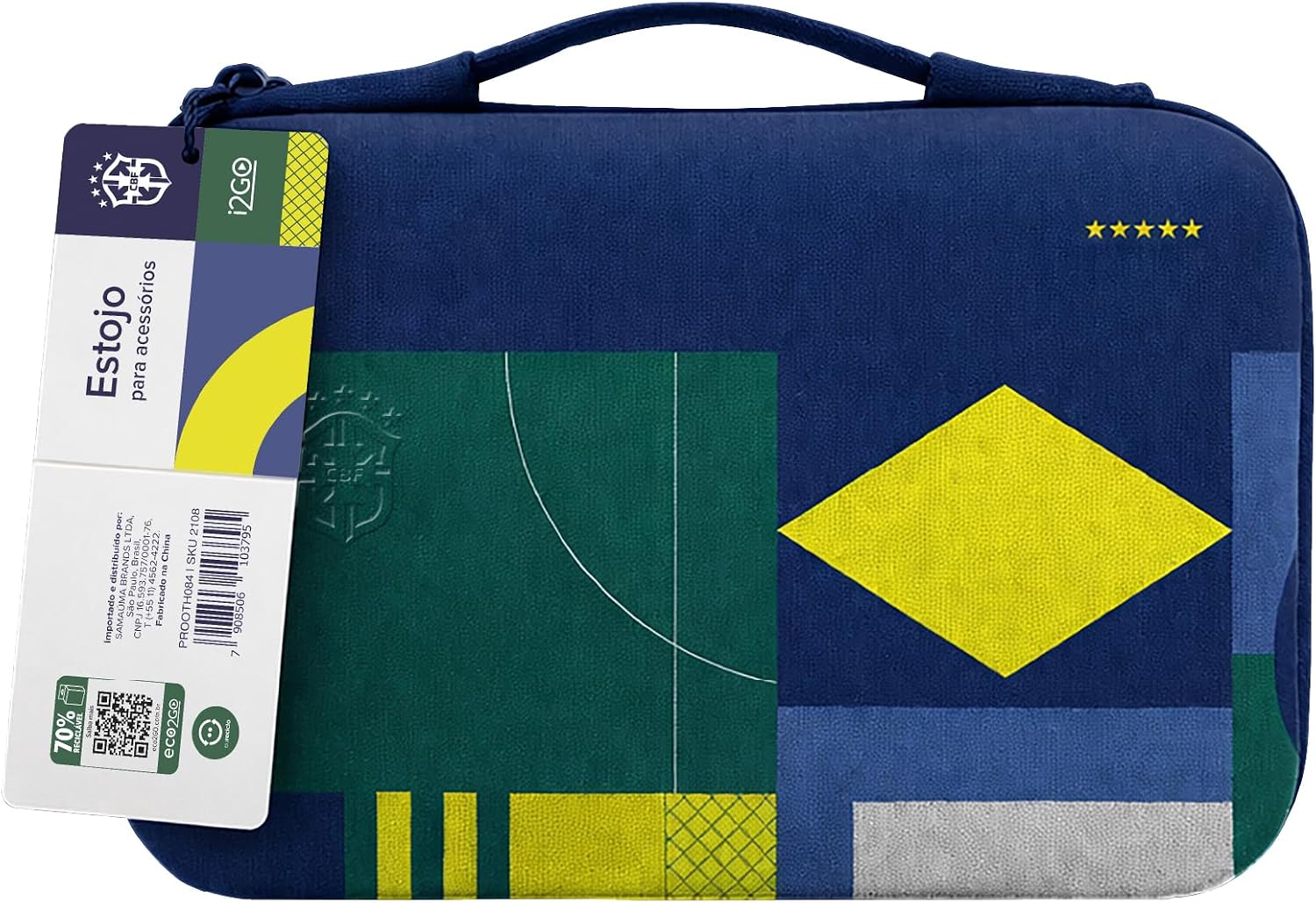 Estojo Organizador para acessórios i2GO CBF Azul