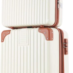 Mala de Bordo 10kg com frasqueira de viagem feminina Bagagem de Mão Expansivel Aprovada ANAC com 4 Rodízios removíveis 360° Cadeado AntiFurto TSA Mala de Viagem pequena com zíper à prova de explosão