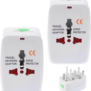 Kit 2 Tomada Universal Padrão Internacional Adaptador Para Mais de 150 Países Adaptador Portátil Para Viagem Bivolt
