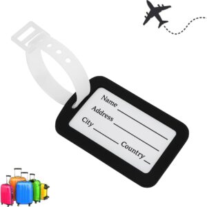 Kit 2 Tag Etiqueta de Mala Identificador de Bagagem Premiun - Preta
