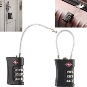 2 Unid Cadeado para bagagem segurança tsa com Cabo de Aço e Senha p/mochila Mala