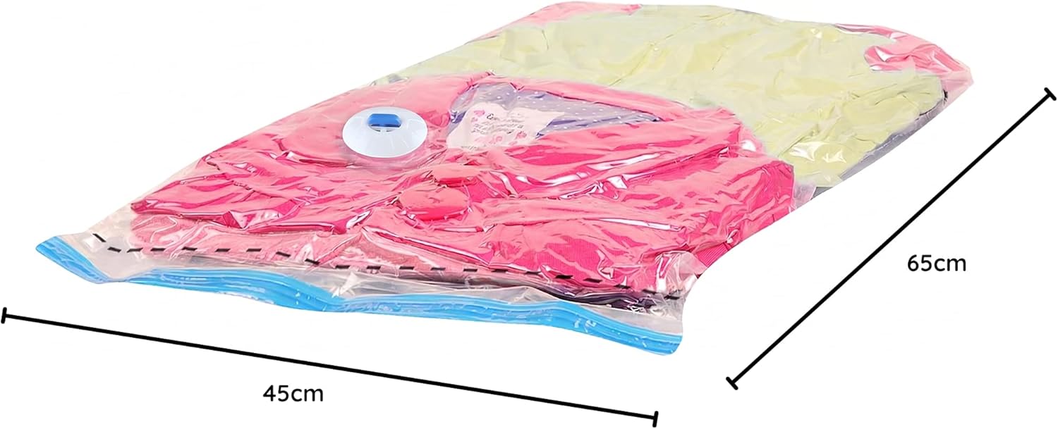 Ordene - Saco Plástico à Vácuo para Armazenamento, Tamanho Médio, Cor Transparente, Linha Vac Bag - Imagem 3