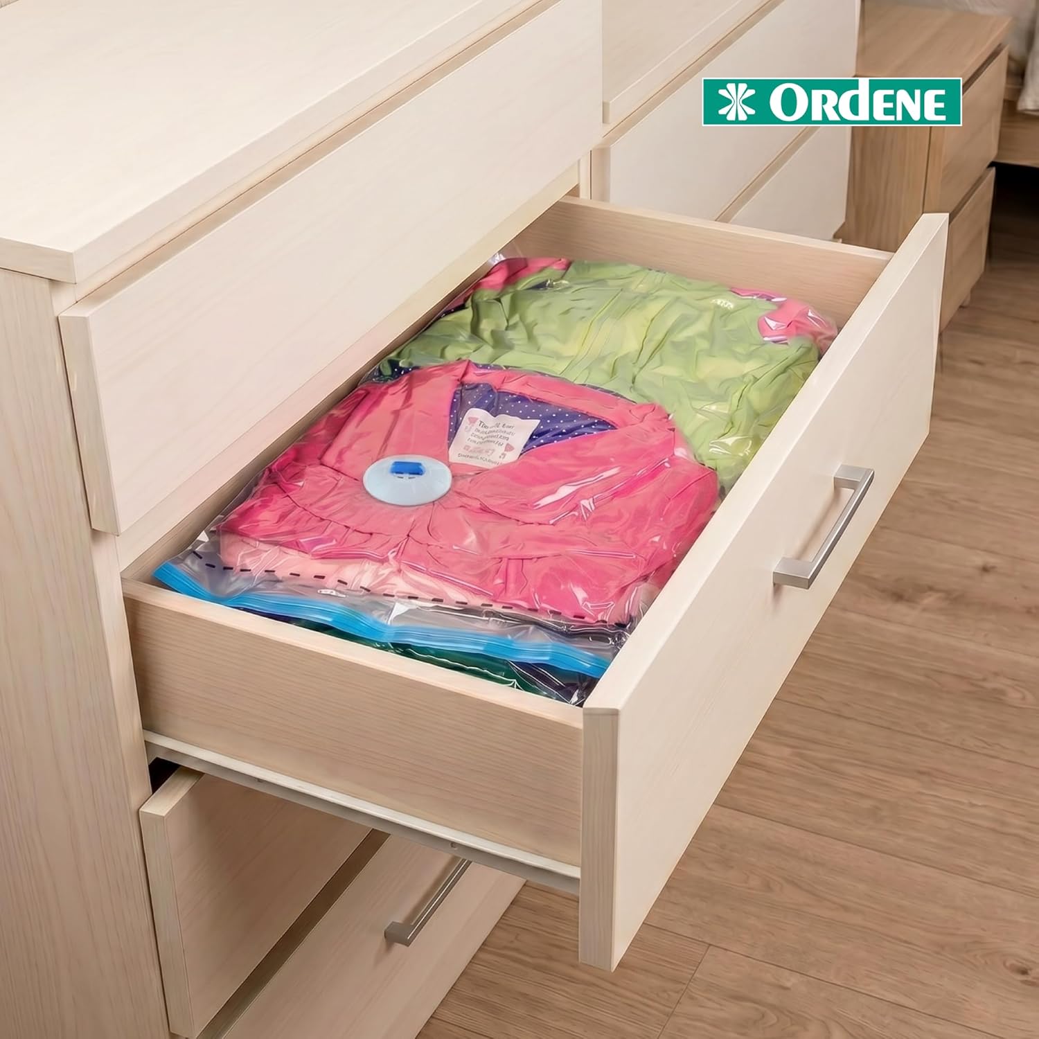 Ordene - Saco Plástico à Vácuo para Armazenamento, Tamanho Médio, Cor Transparente, Linha Vac Bag - Imagem 6
