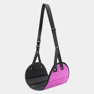 Rede portátil para viagem, pé de avião confortável, descanso de rede para pés de mesa e suporte em vermelho