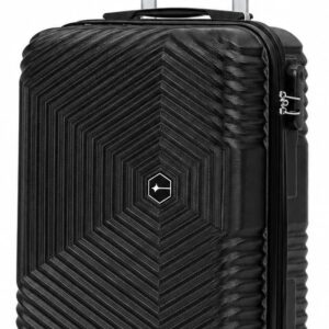 Mala de Bordo 10kg Preta Rígida com Rodas 360° e Cadeado, Mala de Viagem Pequena para Cabine, Mala de Viagem 10 kilos Rodas Giratórias, Design premium, rigida, Roda Dupla Removivel 360 (Preto C)
